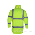 Waterproof Hi Vis Hoodie Zipper Reflective Safety Jacket